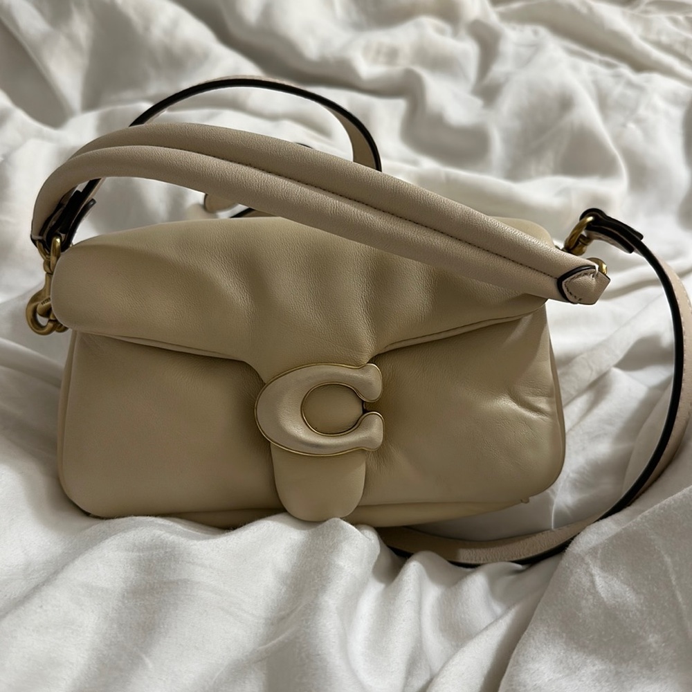 Coach Pillow Tabby Mini Leather Crossbody- Ivory